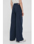 Pepe Jeans pantaloni femei culoarea albastru marin lat high waist - Pled.ro