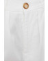 Pepe Jeans pantaloni cu amestec de in culoarea alb lat high waist - Pled.ro