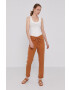 Pepe Jeans Pantaloni Dash femei culoarea maro model drept medium waist - Pled.ro