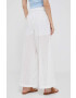 Pepe Jeans pantaloni de bumbac Pats culoarea alb drept high waist - Pled.ro