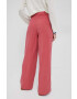 Pepe Jeans pantaloni din amestec de in culoarea rosu lat high waist - Pled.ro