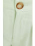 Pepe Jeans pantaloni din amestec de in Monna culoarea verde drept high waist - Pled.ro