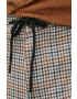 Pepe Jeans pantaloni din lana Castle Check barbati culoarea maro - Pled.ro