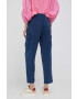 Pepe Jeans pantaloni Jynx femei culoarea albastru marin fason cargo high waist - Pled.ro