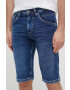 Pepe Jeans pantaloni scurti jeans Track barbati culoarea albastru marin - Pled.ro