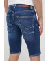 Pepe Jeans pantaloni scurti jeans Track barbati culoarea albastru marin - Pled.ro