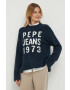 Pepe Jeans pulover din amestec de lana ELARA femei culoarea albastru marin călduros - Pled.ro