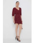 Pepe Jeans rochie culoarea bordo mini drept - Pled.ro