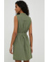 Pepe Jeans rochie din in Aura culoarea verde mini drept - Pled.ro