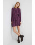 Pepe Jeans rochie Milenka culoarea violet mini evazati - Pled.ro