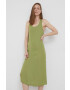 Pepe Jeans rochie Peyton culoarea verde midi drept - Pled.ro