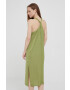 Pepe Jeans rochie Peyton culoarea verde midi drept - Pled.ro