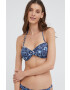 Pepe Jeans sutien de baie Fleur Top culoarea albastru marin - Pled.ro