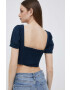 Pepe Jeans top din bumbac Philana culoarea albastru marin - Pled.ro