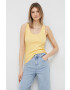 Pepe Jeans top Winona femei culoarea galben - Pled.ro