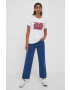 Pepe Jeans tricou femei culoarea alb - Pled.ro