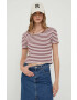 Pepe Jeans tricou Babette femei culoarea bej - Pled.ro