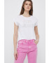 Pepe Jeans tricou din bumbac culoarea alb - Pled.ro