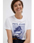 Pepe Jeans tricou din bumbac culoarea alb - Pled.ro