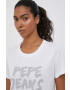 Pepe Jeans tricou din bumbac culoarea alb - Pled.ro