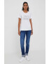 Pepe Jeans tricou din bumbac culoarea alb - Pled.ro