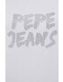 Pepe Jeans tricou din bumbac culoarea alb - Pled.ro