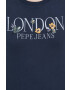 Pepe Jeans tricou din bumbac culoarea albastru marin - Pled.ro