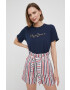 Pepe Jeans tricou din bumbac Babette culoarea albastru marin - Pled.ro