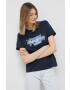 Pepe Jeans tricou din bumbac Goldie culoarea albastru marin - Pled.ro