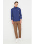 PS Paul Smith longsleeve din bumbac culoarea albastru marin neted - Pled.ro