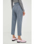 PS Paul Smith pantaloni de lana culoarea gri fason tigareta high waist - Pled.ro