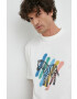 PS Paul Smith tricou din bumbac culoarea alb cu imprimeu - Pled.ro