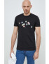 PS Paul Smith tricou din bumbac culoarea negru cu imprimeu - Pled.ro