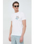 PS Paul Smith tricou din bumbac culoarea alb cu imprimeu - Pled.ro