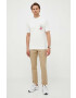 PS Paul Smith tricou din bumbac culoarea bej cu imprimeu - Pled.ro