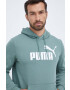 Puma bluza barbati culoarea verde cu glugă cu imprimeu - Pled.ro