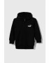 Puma bluza copii ESS Small Logo Full-Zip Hoodie TR G culoarea negru cu glugă neted - Pled.ro