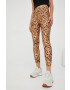 Puma leggins de antrenament Safari Glam femei culoarea maro modelator - Pled.ro