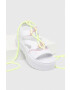 Puma sandale Mayze Sandal Laces Pop Wns femei culoarea alb cu platforma 390638-01 - Pled.ro