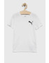 Puma tricou copii ACTIVE Small Logo Tee B culoarea alb cu imprimeu - Pled.ro