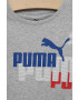 Puma tricou de bumbac pentru copii ESS+ LOGO POWER Tee B culoarea gri cu imprimeu - Pled.ro