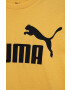 Puma tricou de bumbac pentru copii ESS Logo Tee B culoarea galben cu imprimeu - Pled.ro