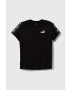 Puma tricou de bumbac pentru copii Ess Tape Tee B culoarea negru cu imprimeu - Pled.ro