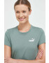 Puma tricou din bumbac culoarea verde - Pled.ro