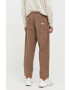 Quiksilver pantaloni de bumbac culoarea maro drept - Pled.ro