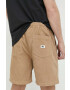 Quiksilver pantaloni scurti din velur culoarea maro - Pled.ro