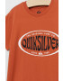 Quiksilver tricou de bumbac pentru copii culoarea portocaliu cu imprimeu - Pled.ro