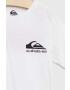 Quiksilver tricou de bumbac pentru copii culoarea alb cu imprimeu - Pled.ro