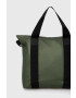 Rains borseta 13920 Tote Bag Mini culoarea verde - Pled.ro