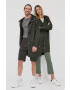 Rains geacă 12020 Long Jacket culoarea verde de tranzitie 12020.03-Green - Pled.ro